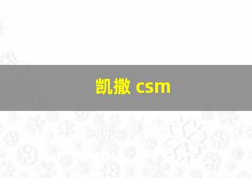 凯撒 csm